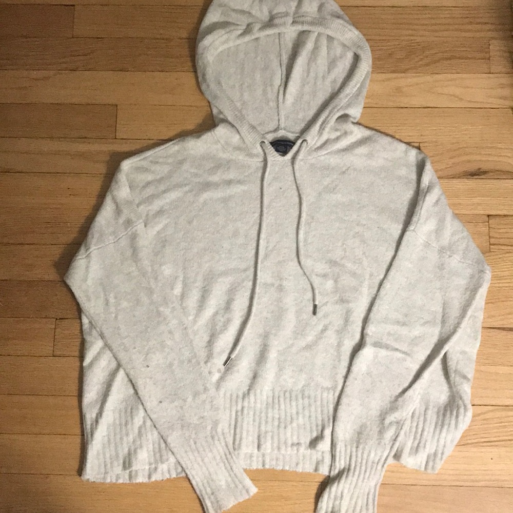 American Eagle super soft tan hooded sweater
